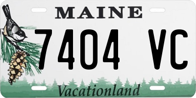 ME license plate 7404VC