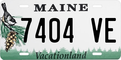 ME license plate 7404VE