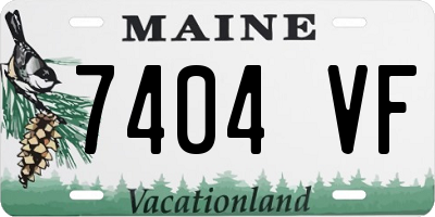 ME license plate 7404VF