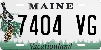 ME license plate 7404VG