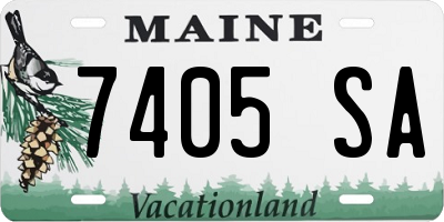 ME license plate 7405SA