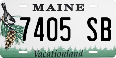 ME license plate 7405SB