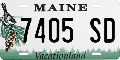 ME license plate 7405SD