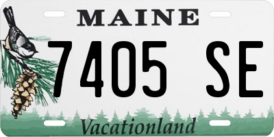 ME license plate 7405SE