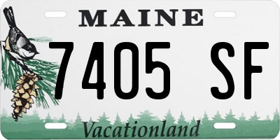 ME license plate 7405SF