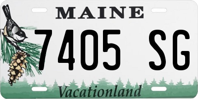 ME license plate 7405SG