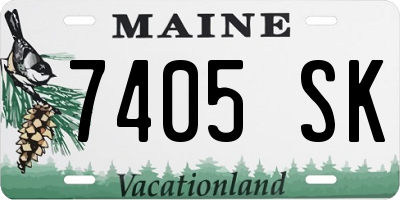 ME license plate 7405SK