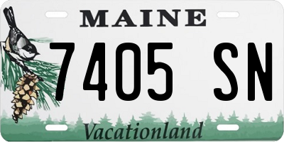 ME license plate 7405SN