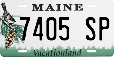 ME license plate 7405SP
