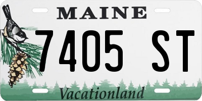 ME license plate 7405ST