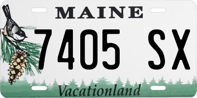 ME license plate 7405SX