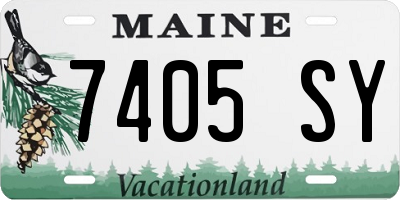 ME license plate 7405SY