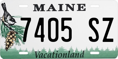 ME license plate 7405SZ