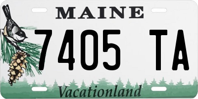 ME license plate 7405TA