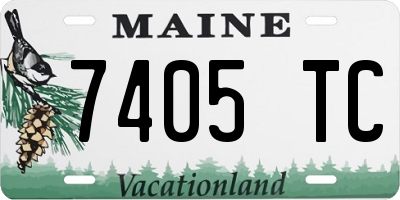 ME license plate 7405TC