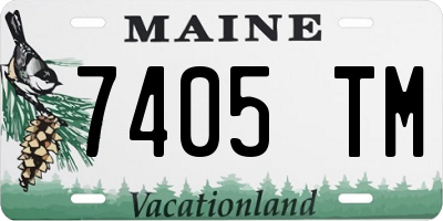 ME license plate 7405TM