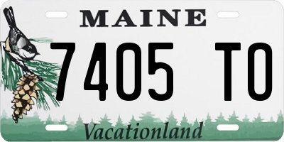 ME license plate 7405TO