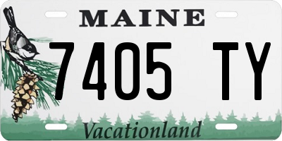 ME license plate 7405TY