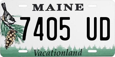 ME license plate 7405UD