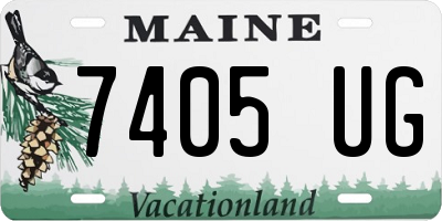 ME license plate 7405UG
