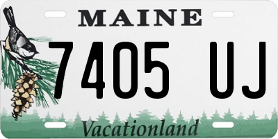 ME license plate 7405UJ