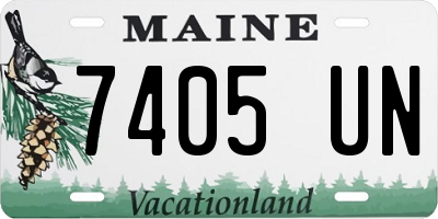 ME license plate 7405UN