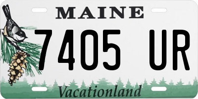 ME license plate 7405UR