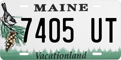 ME license plate 7405UT