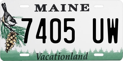 ME license plate 7405UW