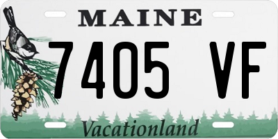 ME license plate 7405VF
