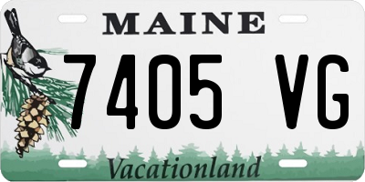 ME license plate 7405VG