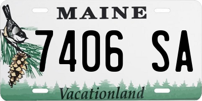 ME license plate 7406SA