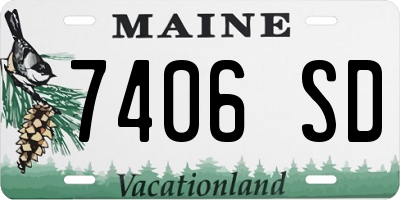 ME license plate 7406SD