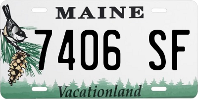 ME license plate 7406SF