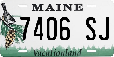 ME license plate 7406SJ