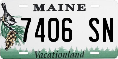 ME license plate 7406SN