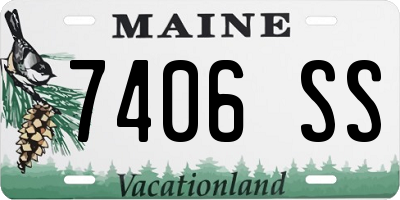 ME license plate 7406SS