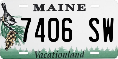 ME license plate 7406SW