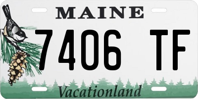 ME license plate 7406TF