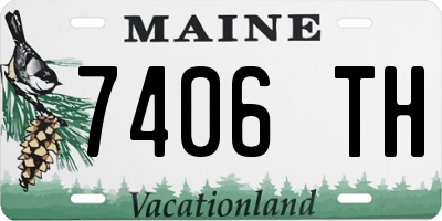 ME license plate 7406TH