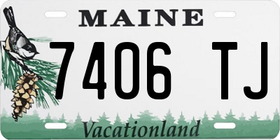 ME license plate 7406TJ