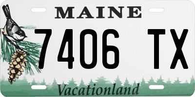 ME license plate 7406TX