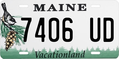 ME license plate 7406UD