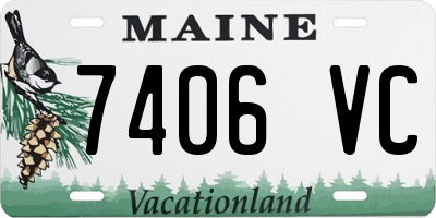 ME license plate 7406VC