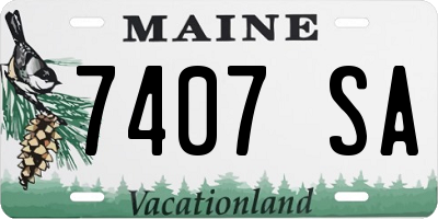 ME license plate 7407SA