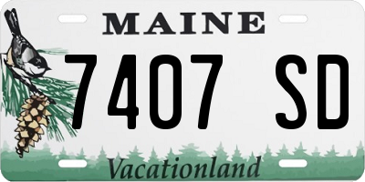 ME license plate 7407SD