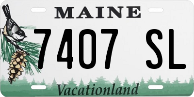 ME license plate 7407SL
