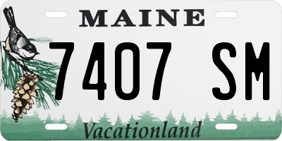 ME license plate 7407SM