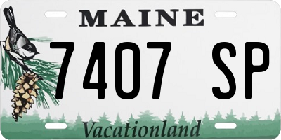 ME license plate 7407SP