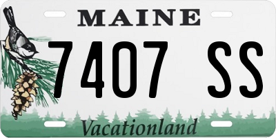 ME license plate 7407SS